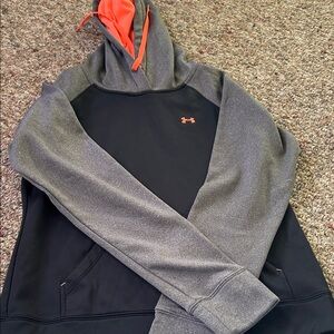 Under Armour Women's Black and Gray Jacket with Orange Accents